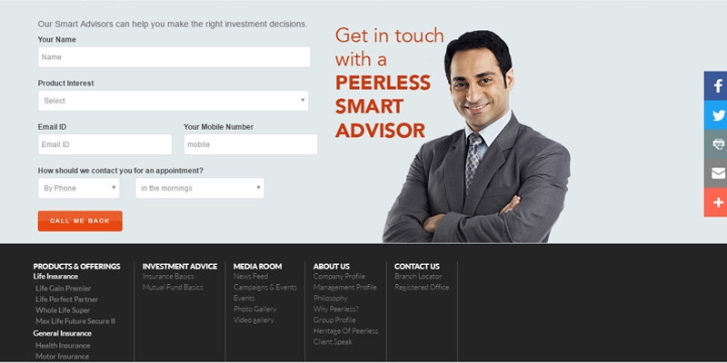 Get in touch with Peerless Smart Advisors using your Desktop Computer